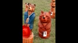 Chain Saw wood Art Craft Sculpture