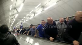Leicester fans chanting victory