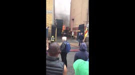 @londonfire starting to tackle the blaze in East London today.