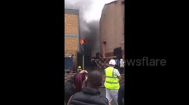 Huge building fire in east London is visible from miles away