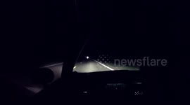 Near head-on collision with distracted driver caught on dashcam