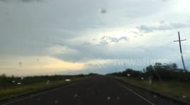 Large Hail Caught by Dashcam