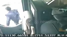 Man breaks window and jumps out of coach on motorway