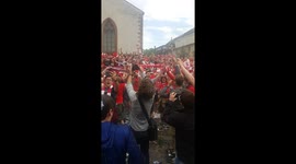 Liverpool fans in Basel before the Europa League final