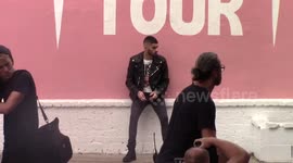 DUPLICATE Zayn Malik tries to show his bad boy image as he does a photo shoot in West Hollywood, Ca