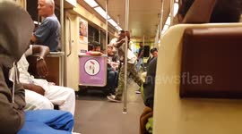 Cool Dancing on the Los Angeles subway