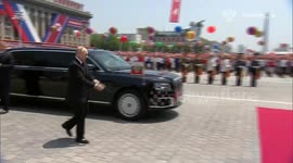 North Korea: Official Welcoming Ceremony for President Putin Held in Pyongyang