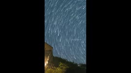 Time-lapse: amazing starry night at great wall in northern China