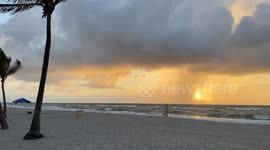 Sunrise In The Rain Clouds