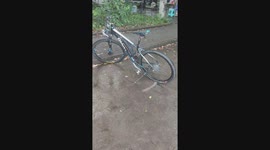 Ghost rider! Bicycle's rear wheel spins on its own