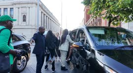Naomi Campbell arrives at the V&A Summer party