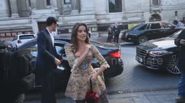 Annie Doble  arrives at  the V and A summer party