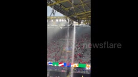 UEFA EURO 2024: ‘Waterfalls’ Leak From Dortmund Stadium Roof Amid Heavy Downpour