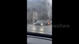 France: Torrential Rains Flood Nantes City Center