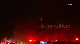 USA: Glendora Brush Fire on Glendora Mountain