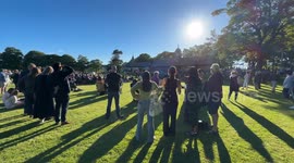 A view of people looking at the sun on the 20th June 2024 in Scotland UK