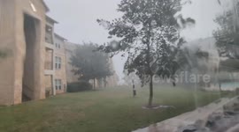 Rain Showers From Tropical Storm Alberto Fall Inland Over South Texas Between Corpus Christi and San Antonio