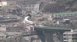 World's highest railway bridge completes successful trial run in northern India
