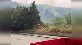 Italy: Wildfire at Camaldoli, Naples