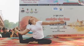 Yoga Mahotsav at Malviya Ghat of Harki Paidi in the religious city of Haridwar