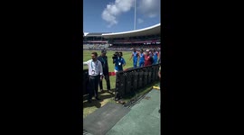 India and Afghanistan Team Entry in Bridgetown Barbados stadium on 20th June 2024. India defeated Afghanistan by 47 runs in the first Super 8 match in the ongoing ICC Men's T20 World Cup at the Kensington Oval in Barbados on 20 June. For Afghanistan, only