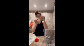 Partner takes a tumble during pregnancy test