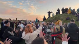 UK: People Celebrate Summer Solstice At Stonehenge 2
