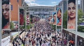 Thousands of Swifties descend on Wembley Stadium as Taylor Swift plays the first of 8 nights at the stadium