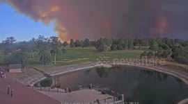 Ruidoso Wildfire Timelapse from alto lakes golf and country club 6/17/2024 as the wildfires closed in on the town of Ruidoso New Mexico I got film of the fire moving and growing towards the country club