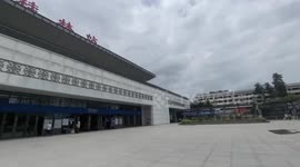 Railway station back to normal after flooding in China's Guilin