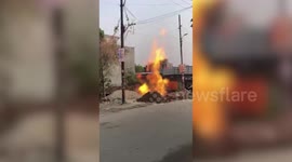India: Massive fire breaks out in IGL pipeline in northern India
