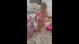 Adorable toddler hilariously repeats mom's accidental swear word in every situation