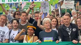 Chris Packham and Emma Thompson join massive Restore Nature Now march in central London