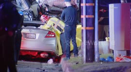US: Ontario High Speed Crash Into Parked Cars Kills 2 With Interview On Tape