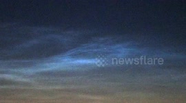 Stunning display of rare Noctilucent Clouds seen at Kent beach, UK