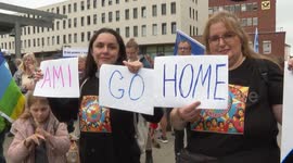 Germany: Protesters rally to demand closure of U.S. air base in Germany