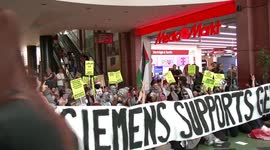 Germany: A large group of pro-Palestine demonstrators gathered for an unregistered sit-in protest at the ALEXA Berlin