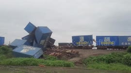 India: The site of a collision between a passenger and a goods train at Rangapani station in India
