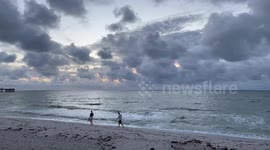 Overcast Skies And Sunrise In Florida