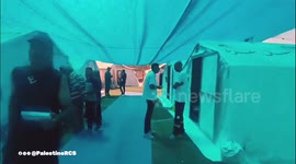 Gaza: A video from inside PRCS Al-Quds field hospital showcases the work of the crews after the hospital was relocated about a month ago from the Al-Mawasi area of Rafah to the Al-Mawasi area of Khan Yunis