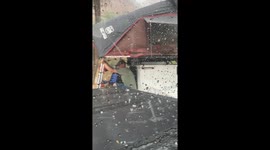 Hail storm cause extensive damage in Moab, Utah