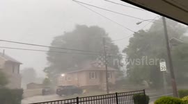 US: Heavy Rain, Strong Winds Hit Philadelphia Metropolitan Area