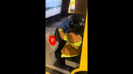 My son the FIREFIGHTER at the children’s museum