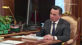 Russia: Russia's President Putin meets with Moscow Region Governor Vorobyev