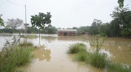 India: Severe flooding continues to ravage Kampur of Nagaon District in Assam, India and surrounding areas