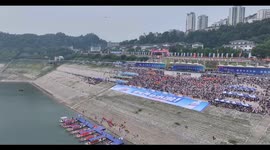 China: A Grand Traditional Dragon Boat Race Held in Yichang