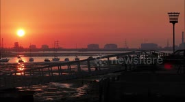 Spectacular sunset seen in Kent during UK's mini heatwave