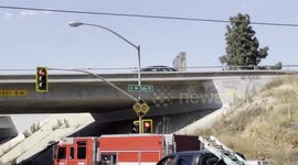 San Bernardino Brush Fire Footage