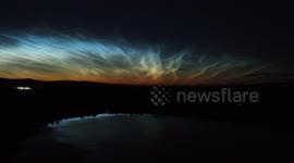 This Sky Kept Me Up All Night - Spectacular Noctilucent Clouds (NLCs) Illuminating The Night Sky Last Night,- Drone Footage