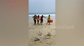 Belgian tourist drowns while British woman is rescued on choppy Thai beach